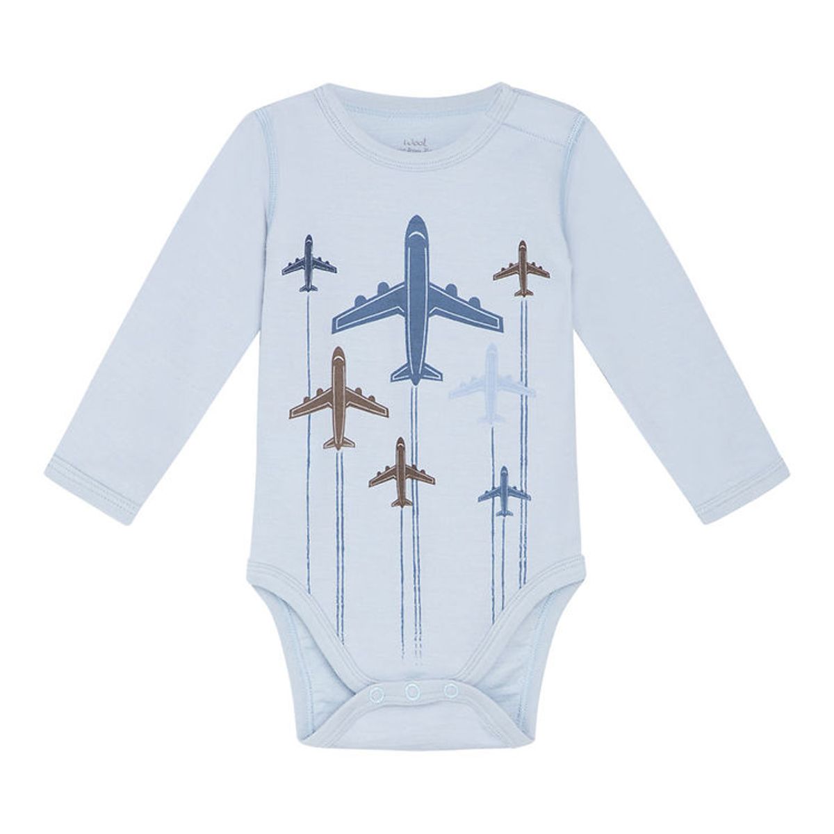 Hust and Claire Body l/æ - Uld/Bambus - Baloo - Cloud Blue m. Fl