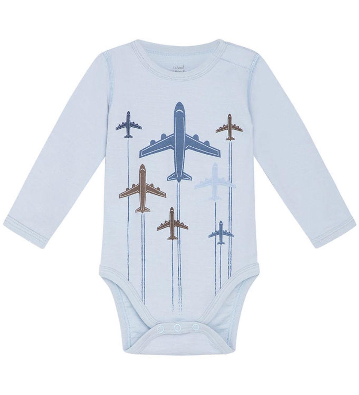 Hust and Claire Body l/æ - Uld/Bambus - Baloo - Cloud Blue m. Fl