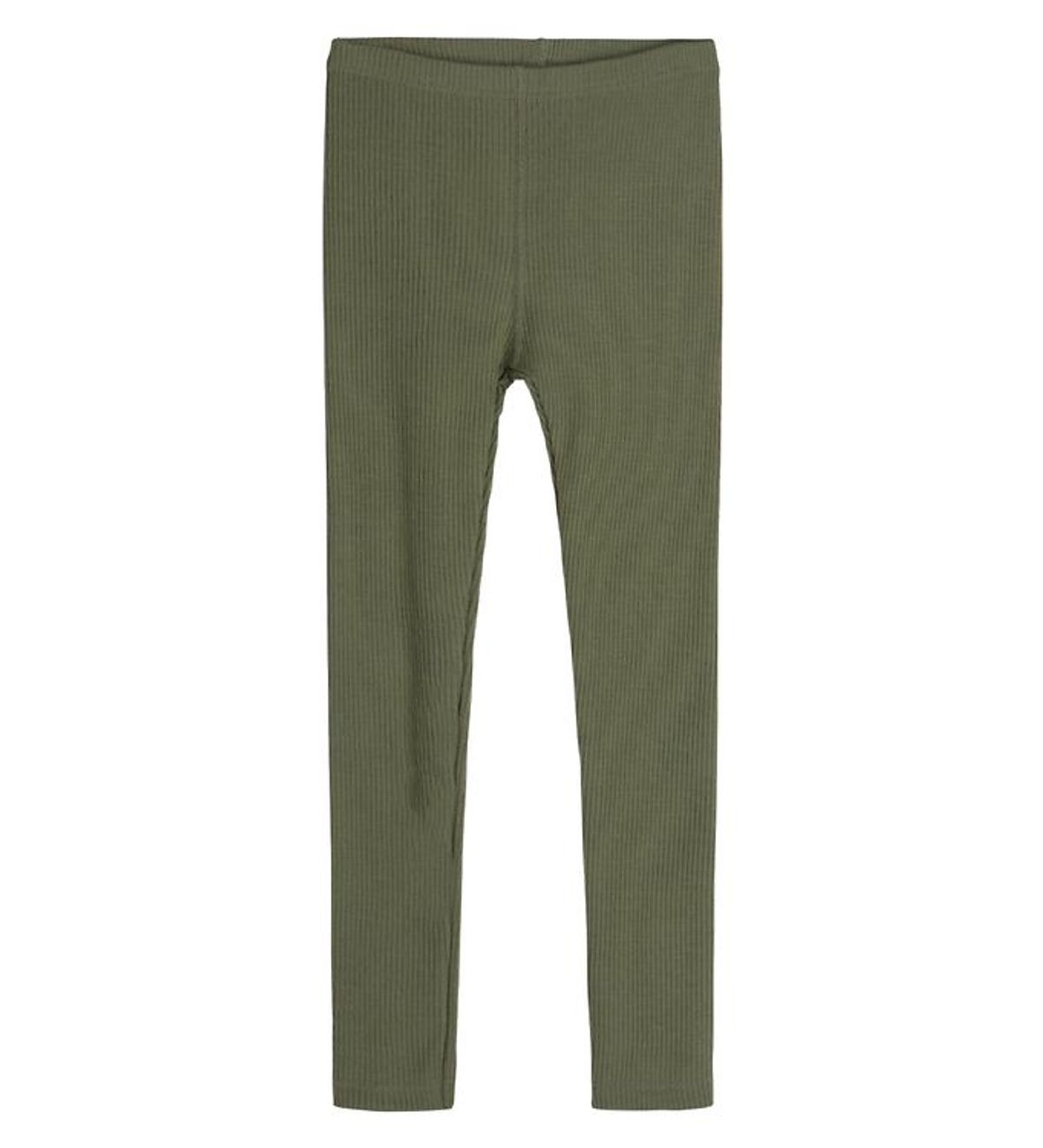 Hust and Claire Leggings - Lane - Rib - Uld - Dusty Green