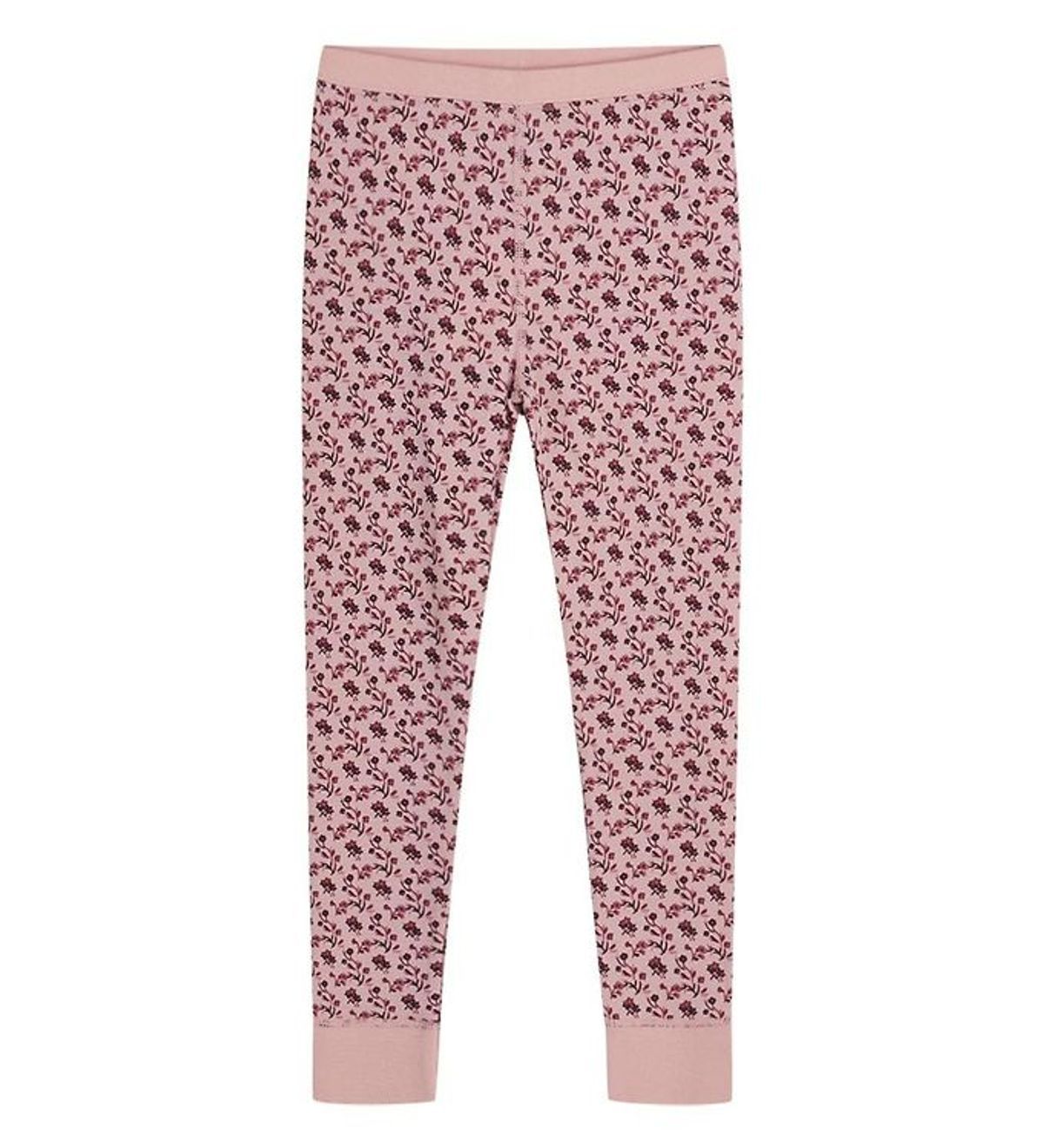 Hust and Claire Leggings - Laso - Uld/Bambus - Dusty Rose m. Blo