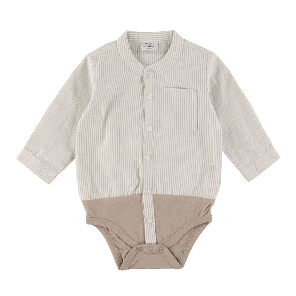 Hust and Claire Skjortebody l/æ - Bertil - Beige/Off White