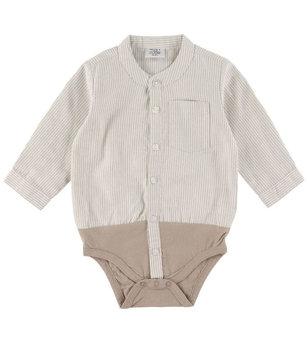 Hust and Claire Skjortebody l/æ - Bertil - Beige/Off White