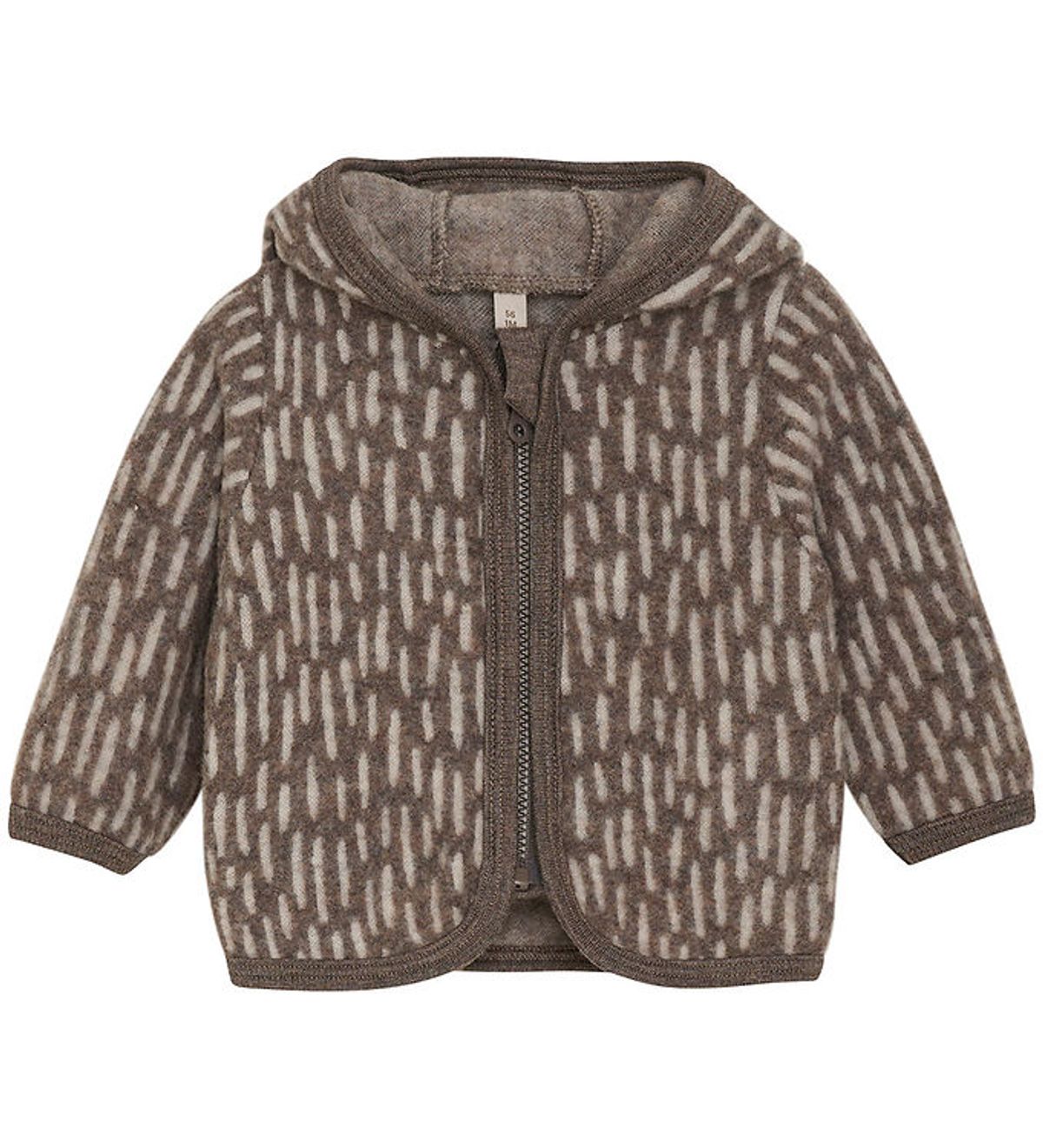 Huttelihut Cardigan - Uldfleece - Morel m. Ører