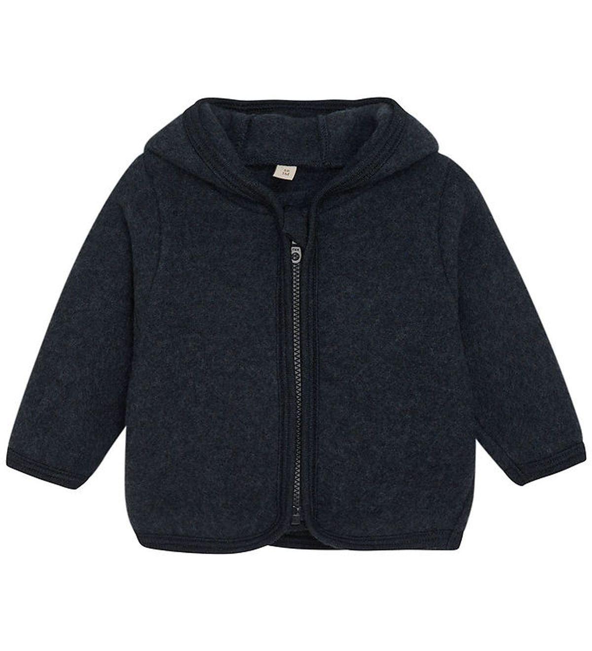 Huttelihut Cardigan - Uldfleece - Navy m. Ører