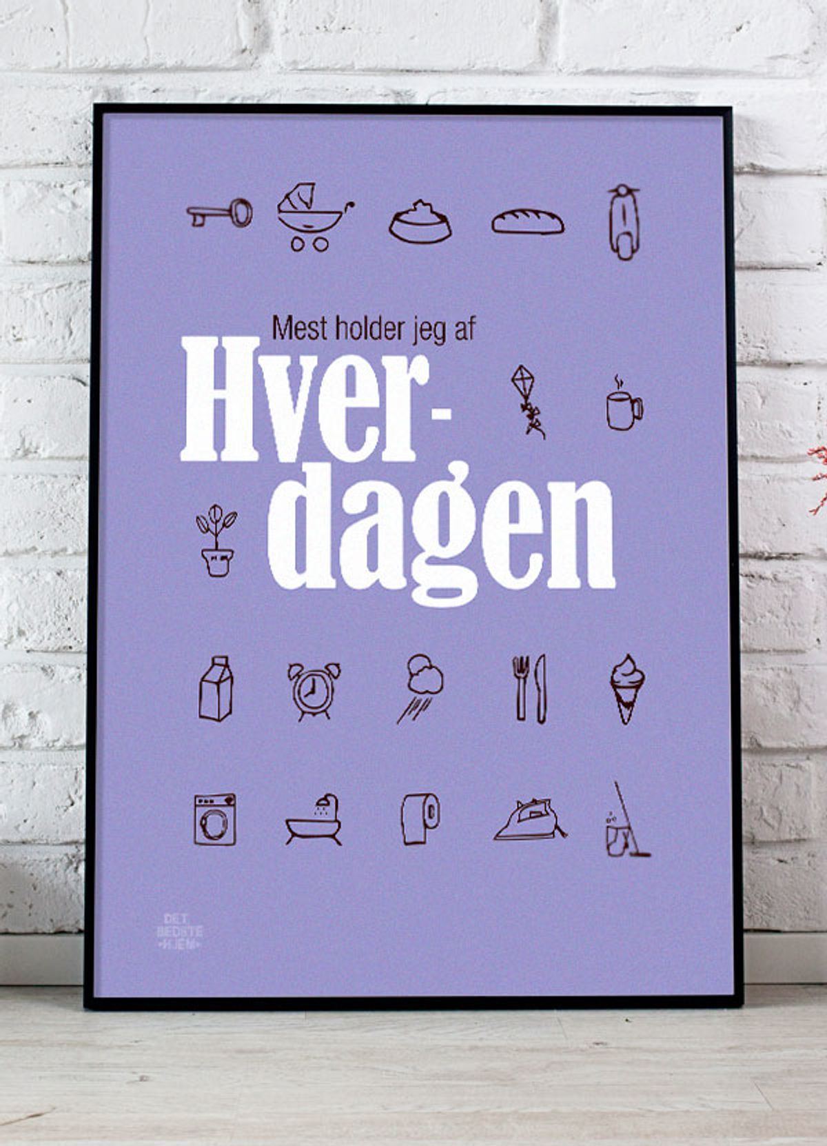 Hverdagen-plakat (lilla) - 21 x 29,7 (A4) Kr. 199,-