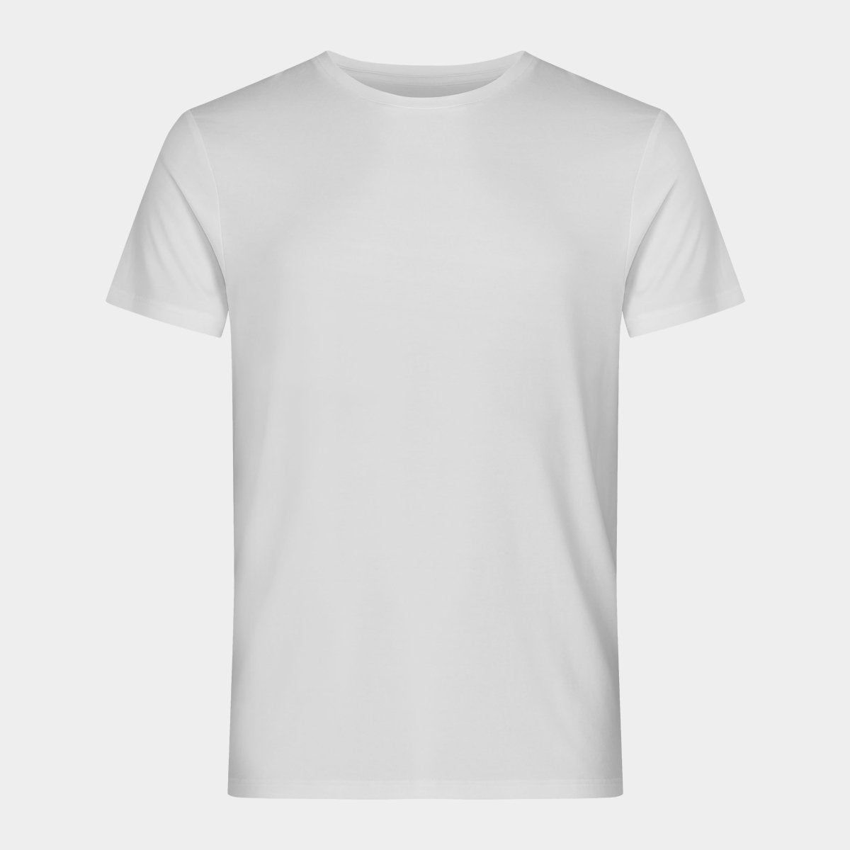 Hvid bambus r-neck t-shirt til herre fra Resteroeds, S