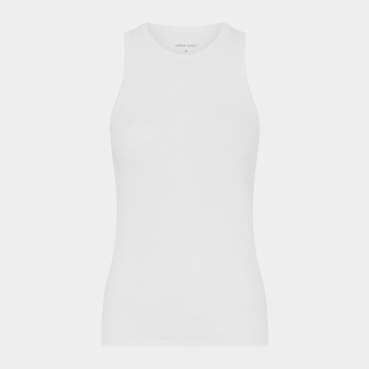 Hvid bambus tank top i rib fra Urban Quest, L