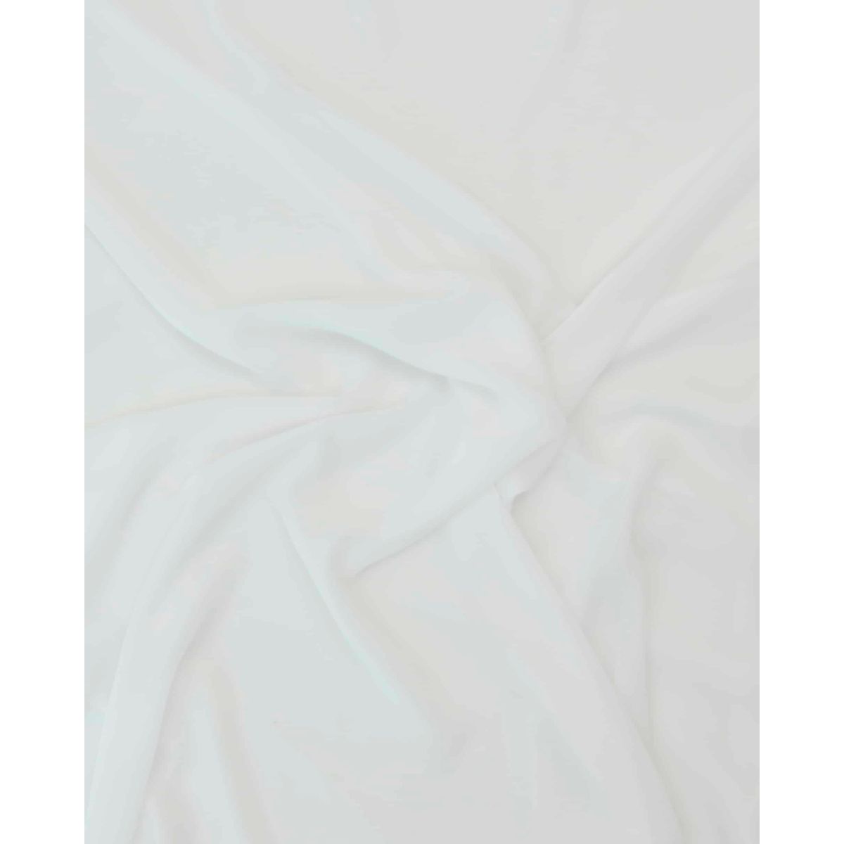 Hvid - Chiffon, polyester - 100% Polyester