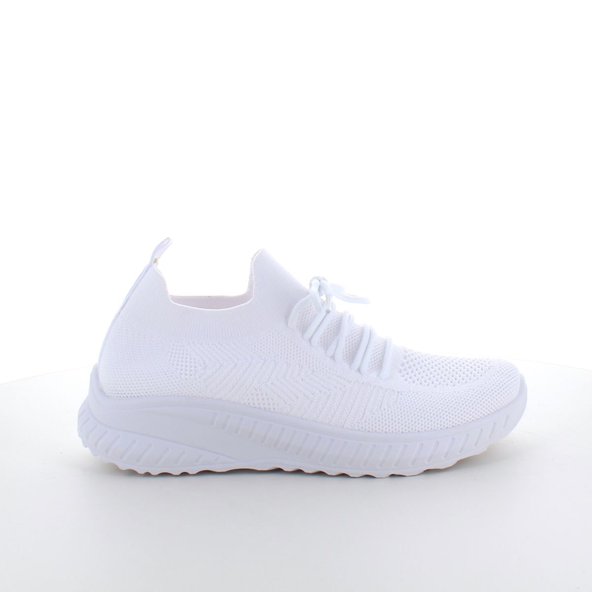 Hvid slip in sneakers i åndbart mesh - 37