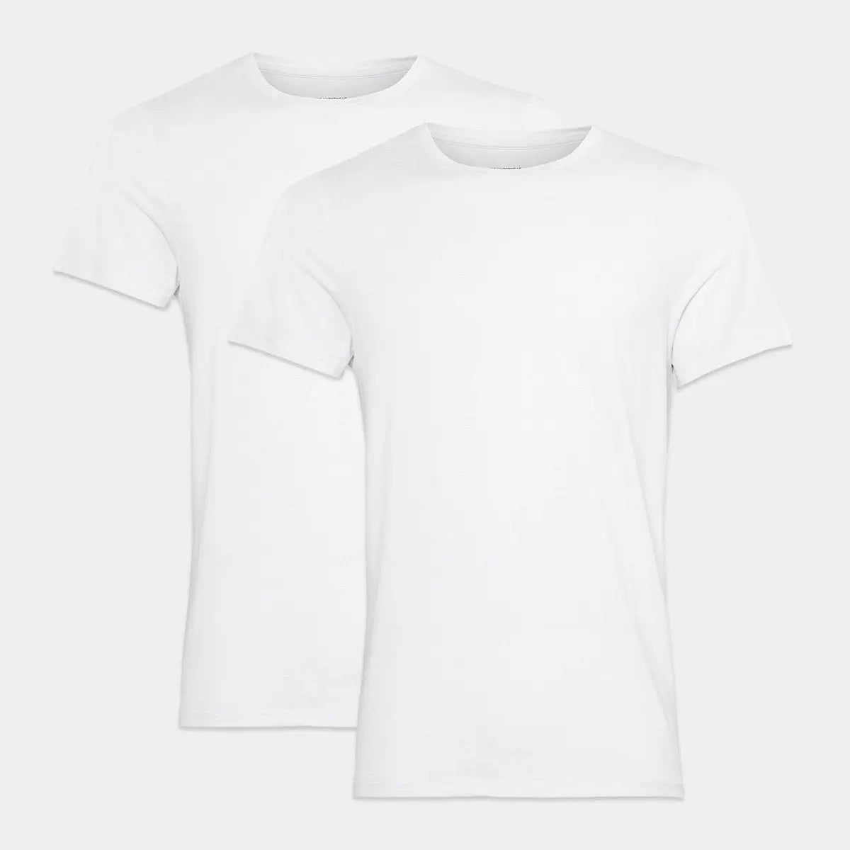 Hvide slim fit T-shirts i bambus fra JBS - Kommer i en 2 pak, L