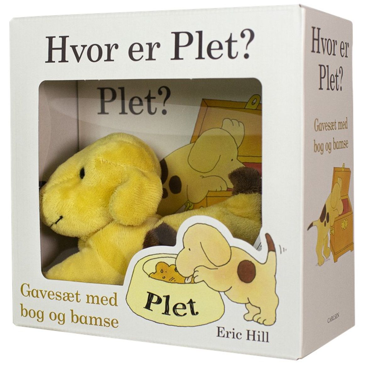 Hvor er Plet? Gavesæt med bog og bamse