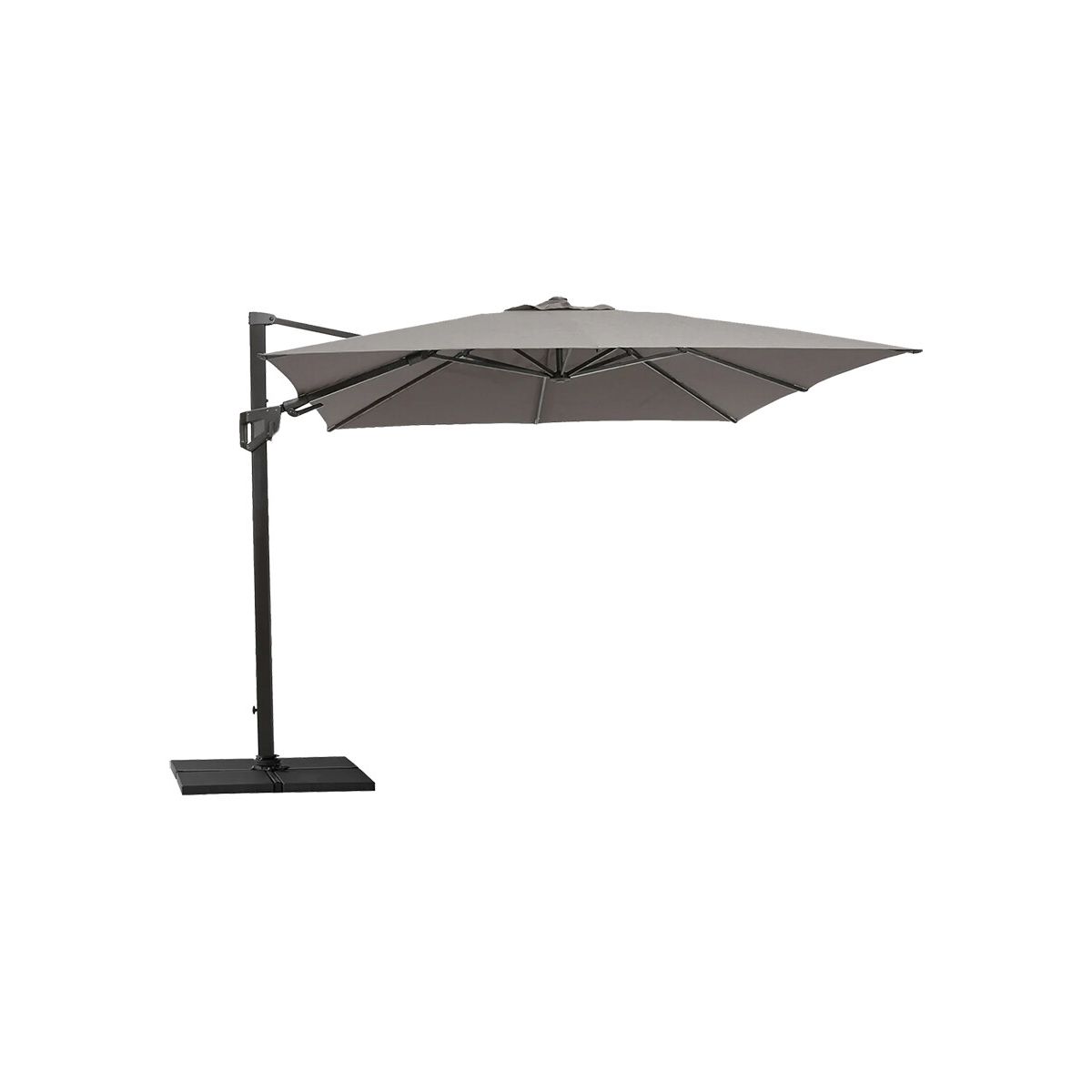 Hyde Luxe Parasol 3x3 m. med tilt inkl. fod fra Cane-line (Taupe)