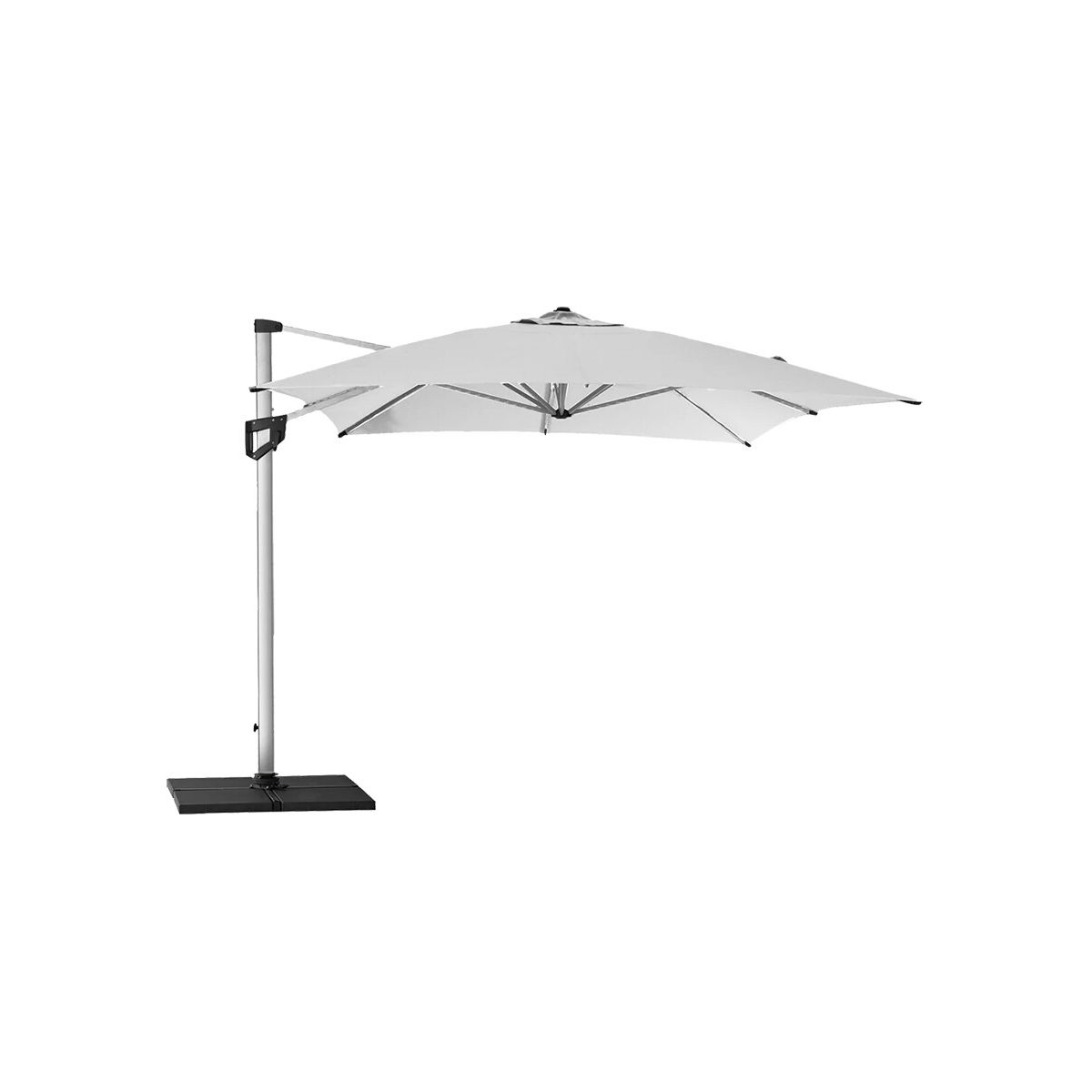 Hyde Luxe Parasol, 3x4 m inkl. fod fra Cane-line (Dusty white)