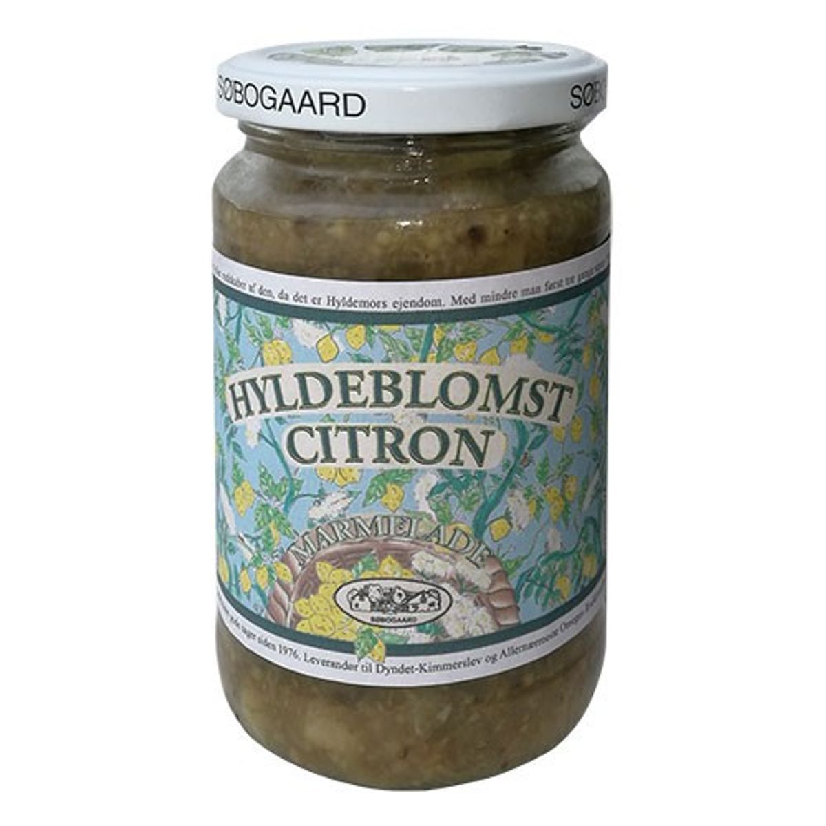 Hyldeblomst/Citron marmelade Økologisk - 400 gram - Søbogaard