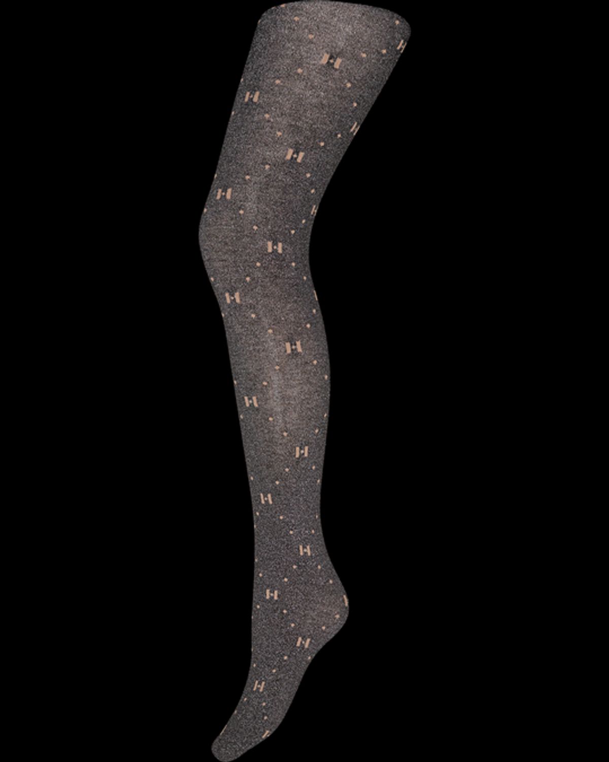 Hype The Detail - Heavy Logo Tights 200D - Sort Glitter