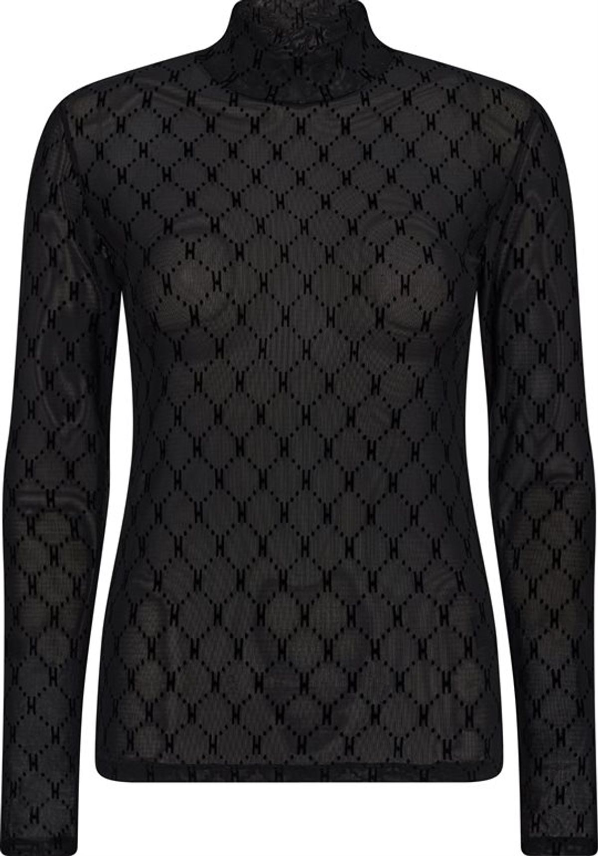 Hype The Detail - Mesh Turtle Neck - Black