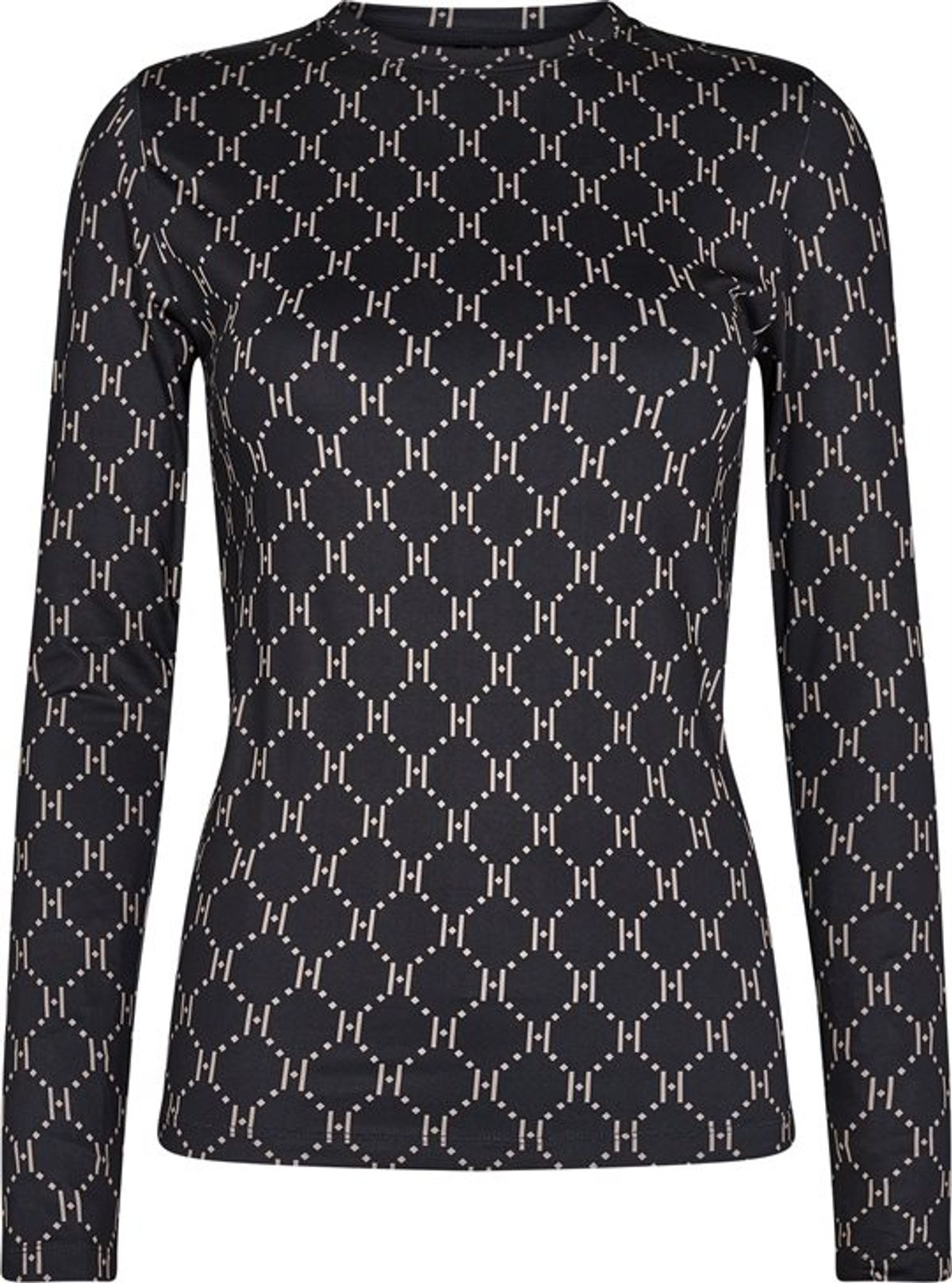 Hype The Detail - Printed Blouse - Sort Beige