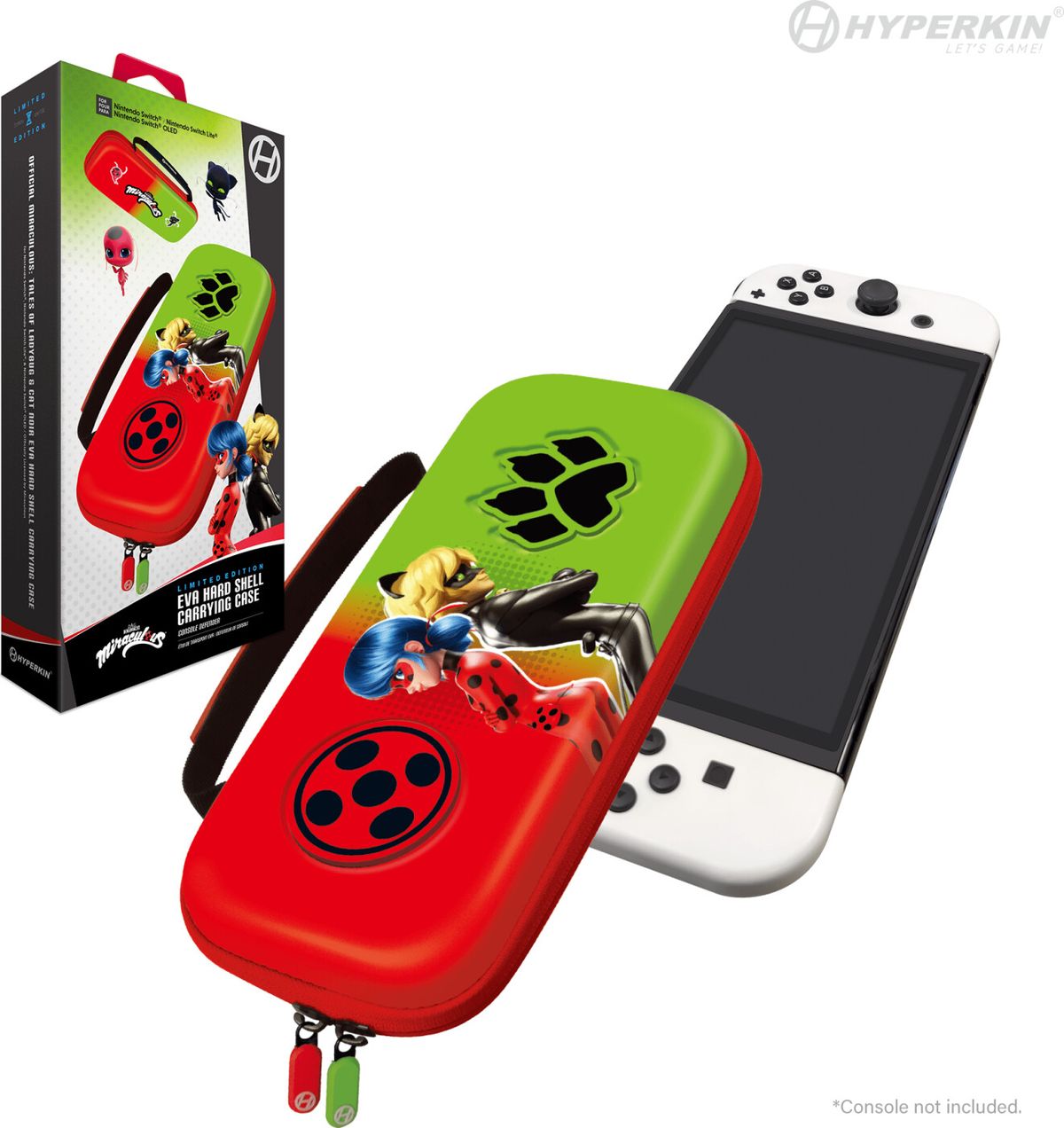 Hyperkin Official Miraculous Hard Carrying Case - Switch/lite/oled (bug & Cat)