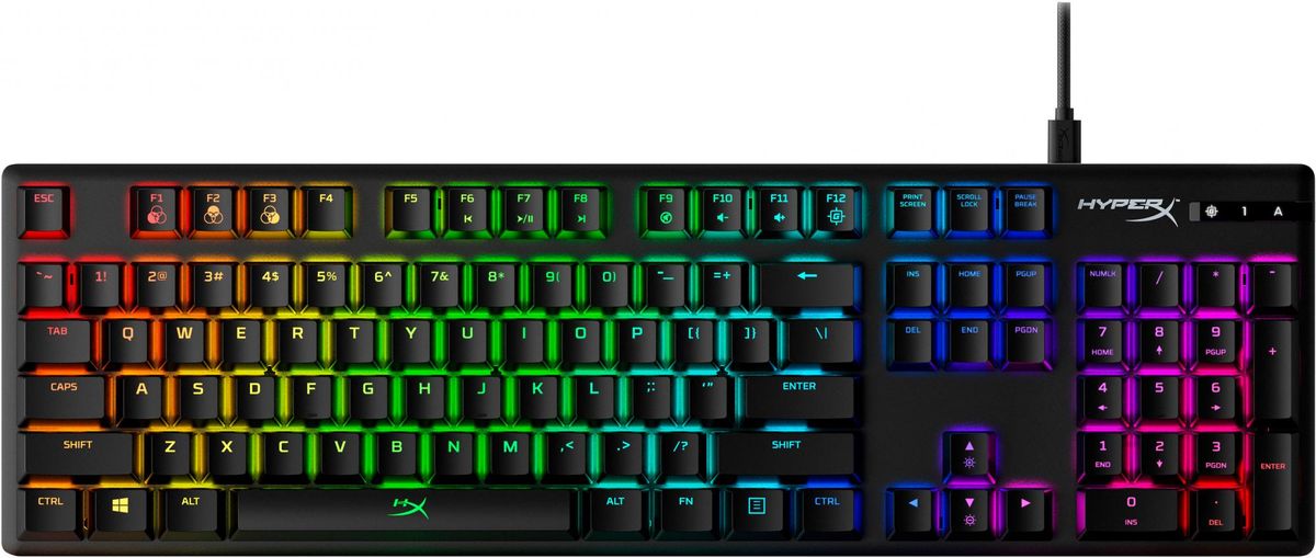 HyperX Alloy Origins Tastatur Mekanisk RGB/16,7 millioner farver Kabling USA