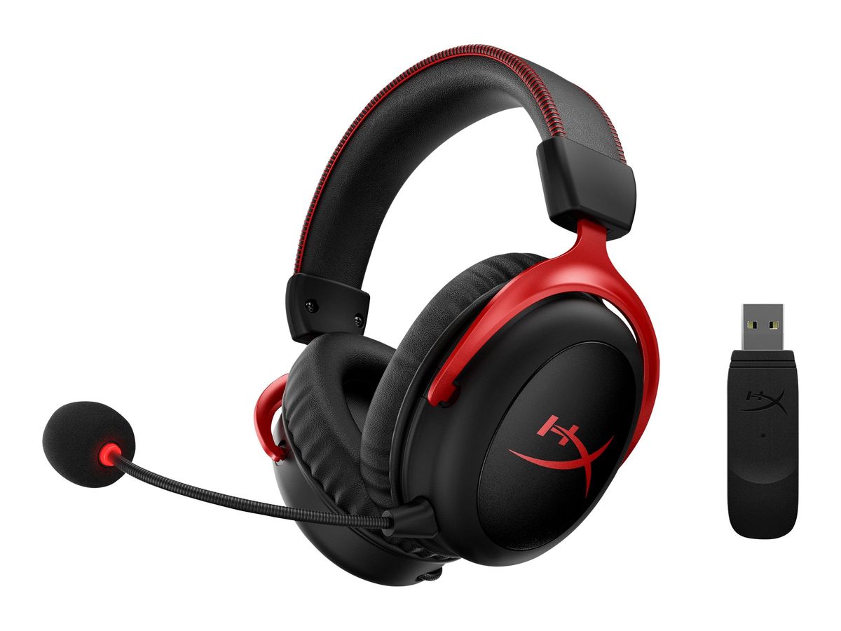 HyperX Cloud II Gaming Trådløs Headset Sort Rød