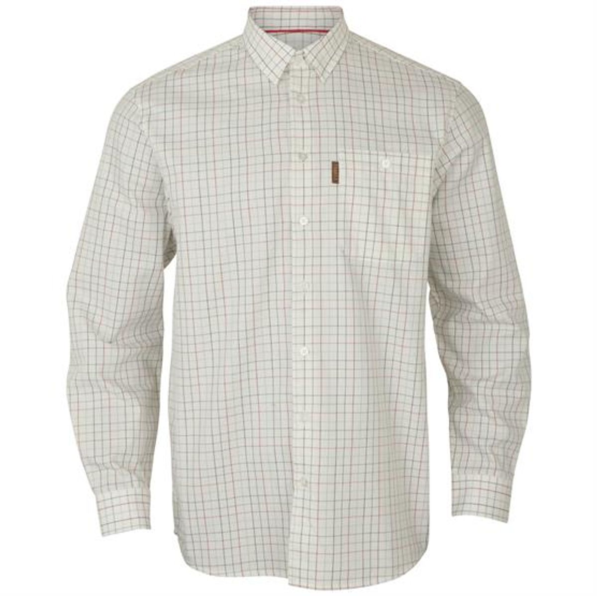 Härkila Allerston L/S Shirt Mens, Bloodstone Red / White