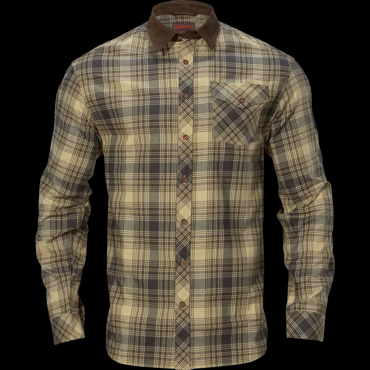 Härkila Driven Hunt flannel skjorte Light teak check 4XL