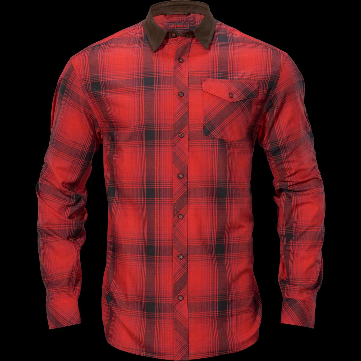 Härkila Driven Hunt flannel skjorte Red/Black check 3XL