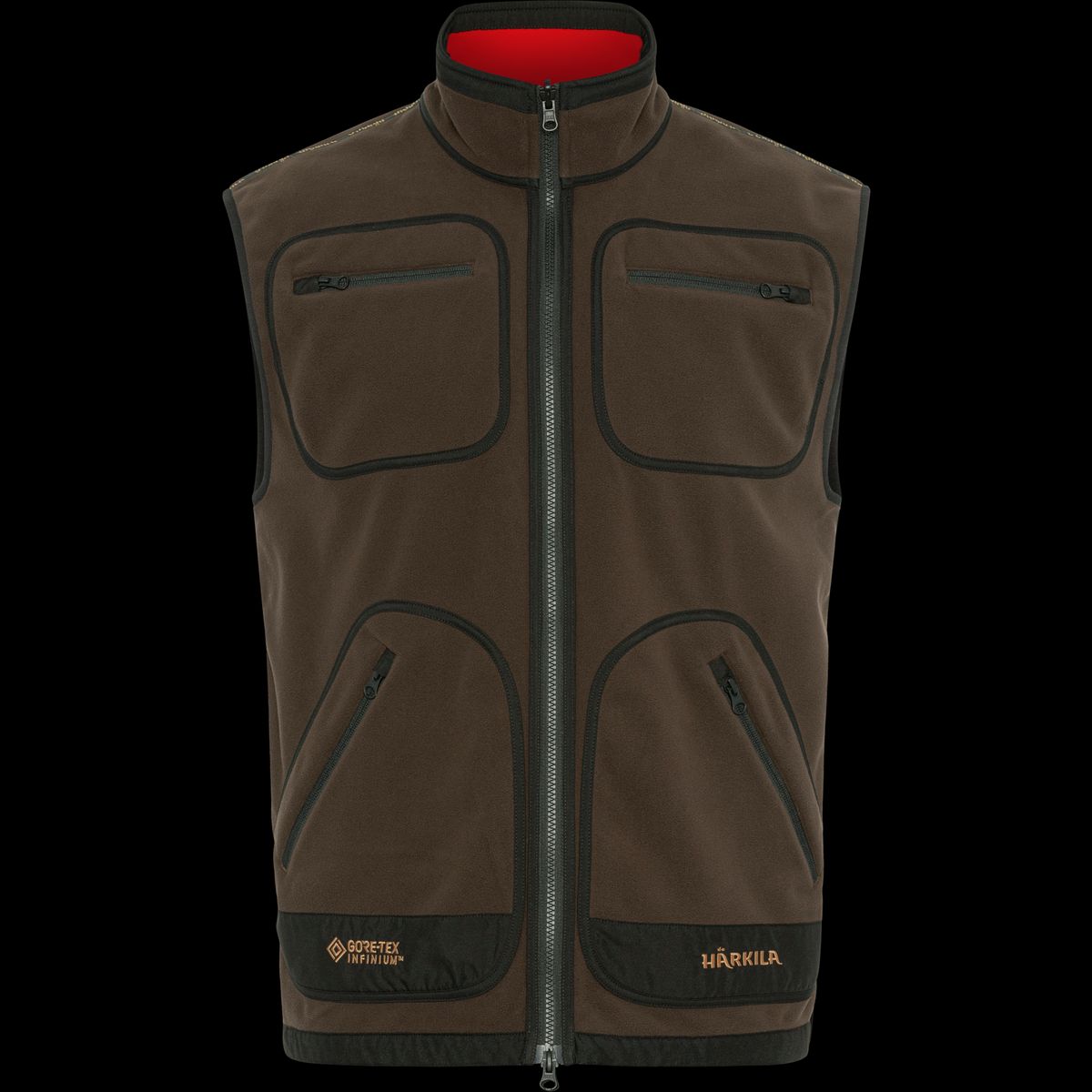 Härkila Kamko fleece vest Brown/Red XL