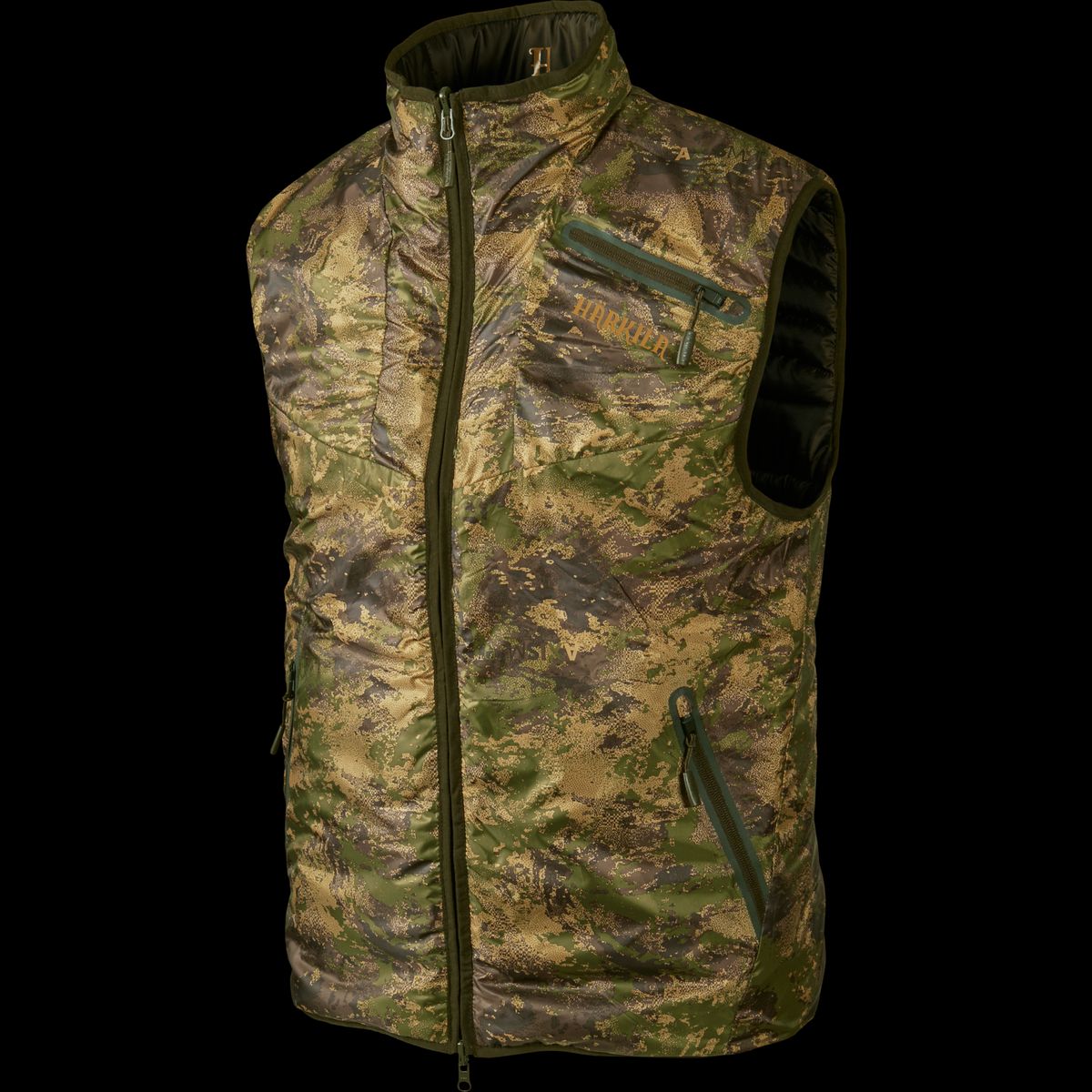 Härkila Lynx Insulated Reversible vest Willow green/AXIS MSP® Forest green S