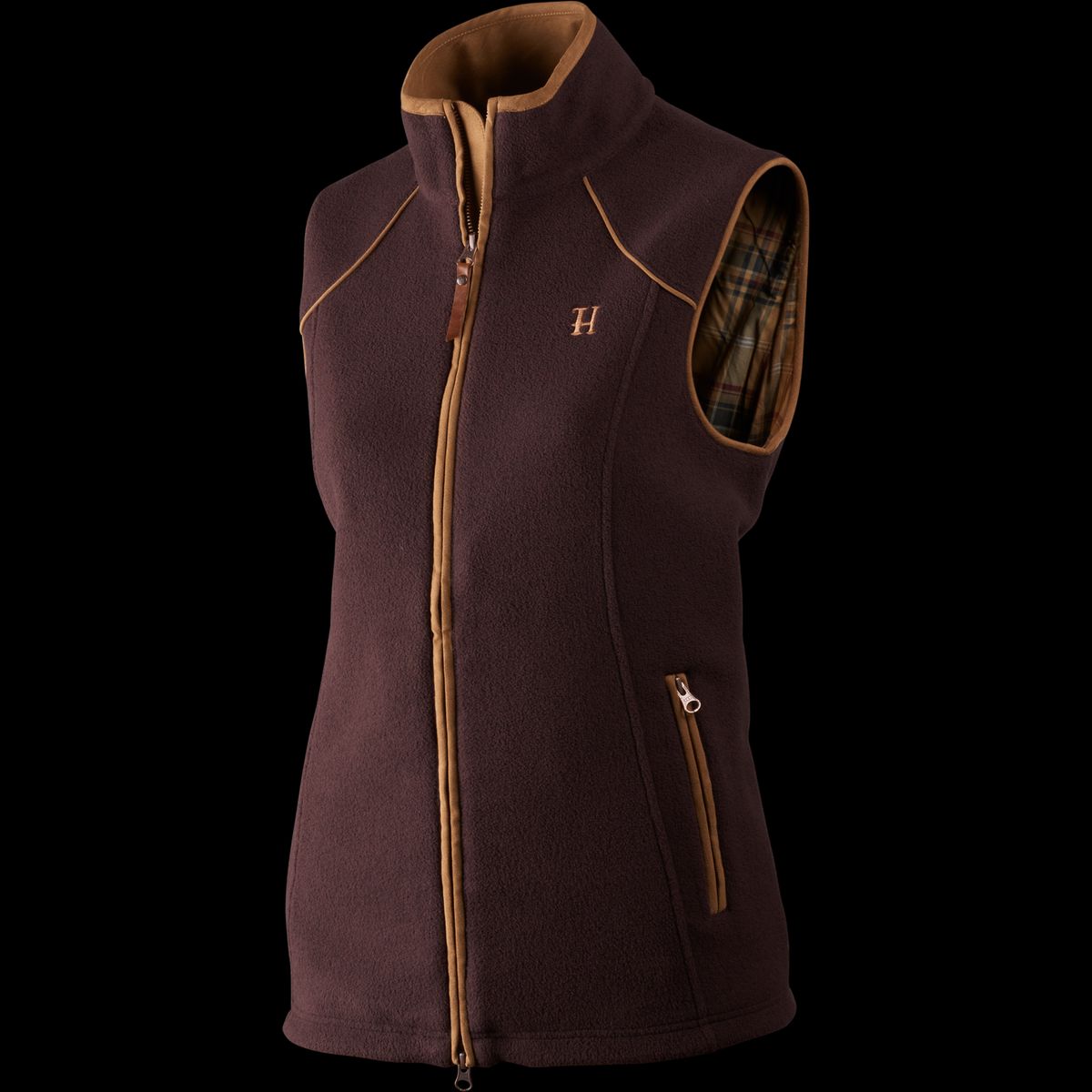 Härkila Sandhem Lady fleece vest Dark port melange XL