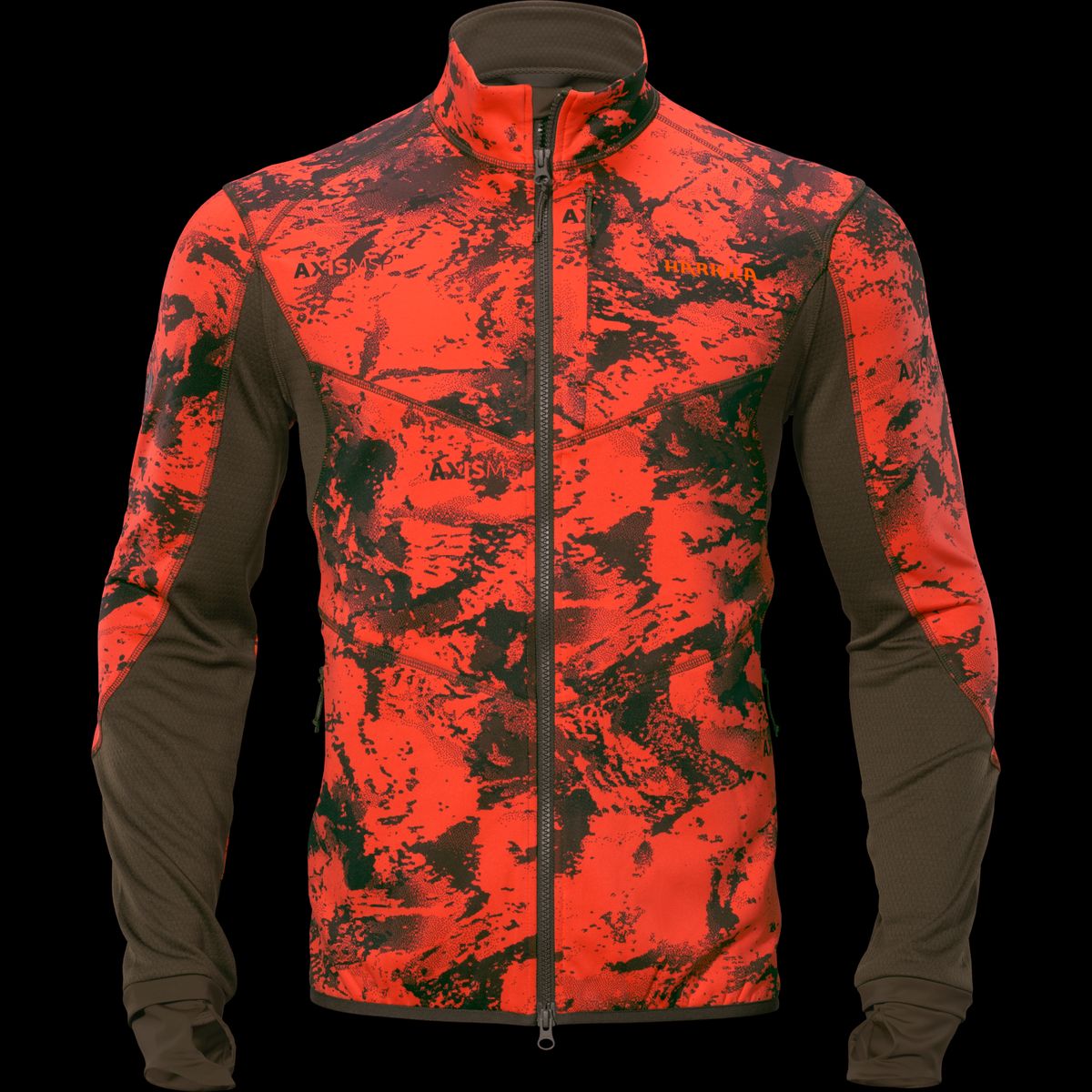 Härkila Wildboar Pro camo fleece jakke AXIS MSP®Wildboar orange/Shadow brown 4XL