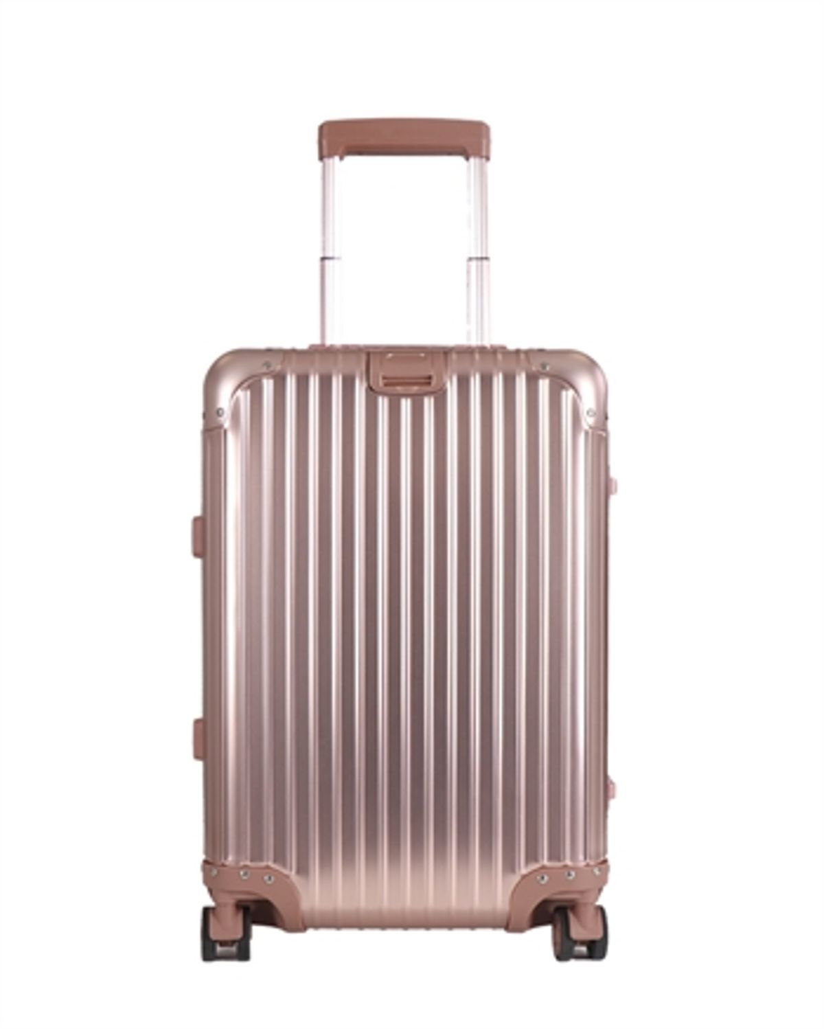 Håndbagage kuffert - Aluminiums kuffert - Rosa-guld - Luksuriøs trolley med TSA lås - 36 liter