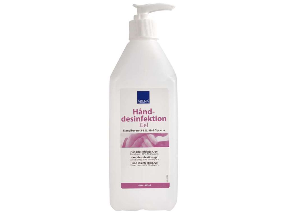 Hånddesinfektion Abena gel 85% 600 ml med Pumpe