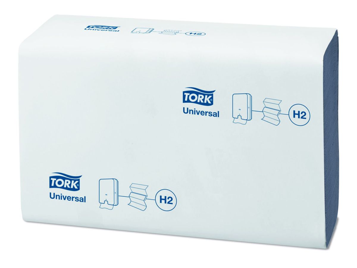 Håndklædeark Tork H2 150388 Universal 2-lags blå 20x237 ark