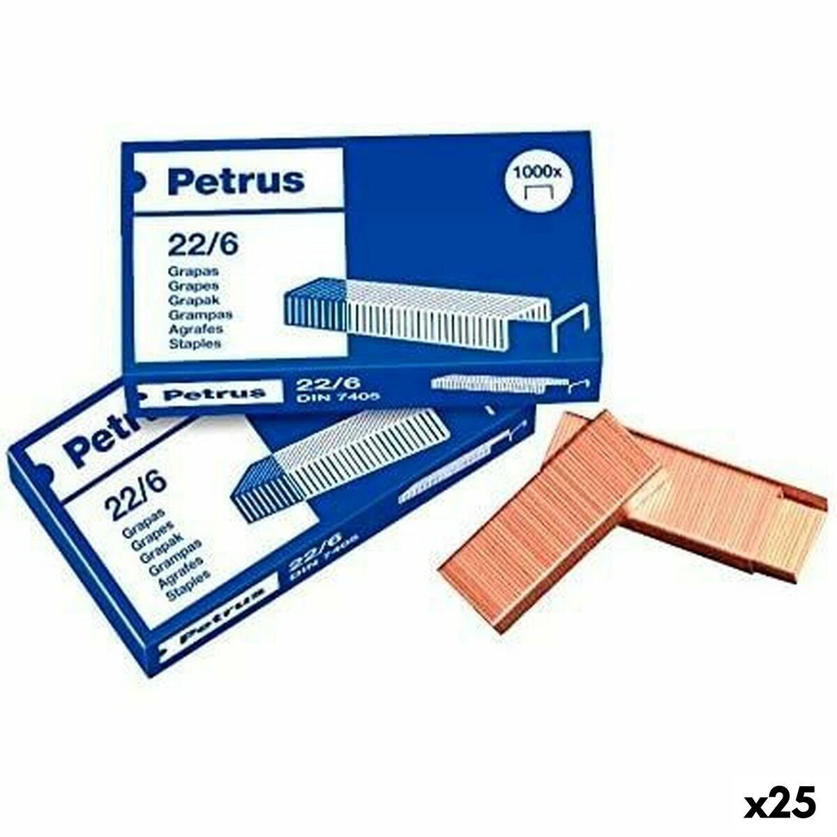 Hæfteklammer Petrus 22/6 6 mm (25 enheder)