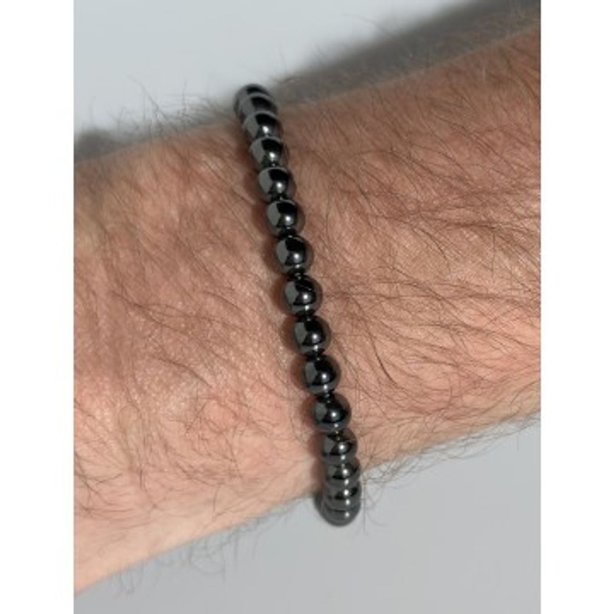 Hæmatit armbånd 19 cm - Krystal armbånd til mænd - GodKarmaShop