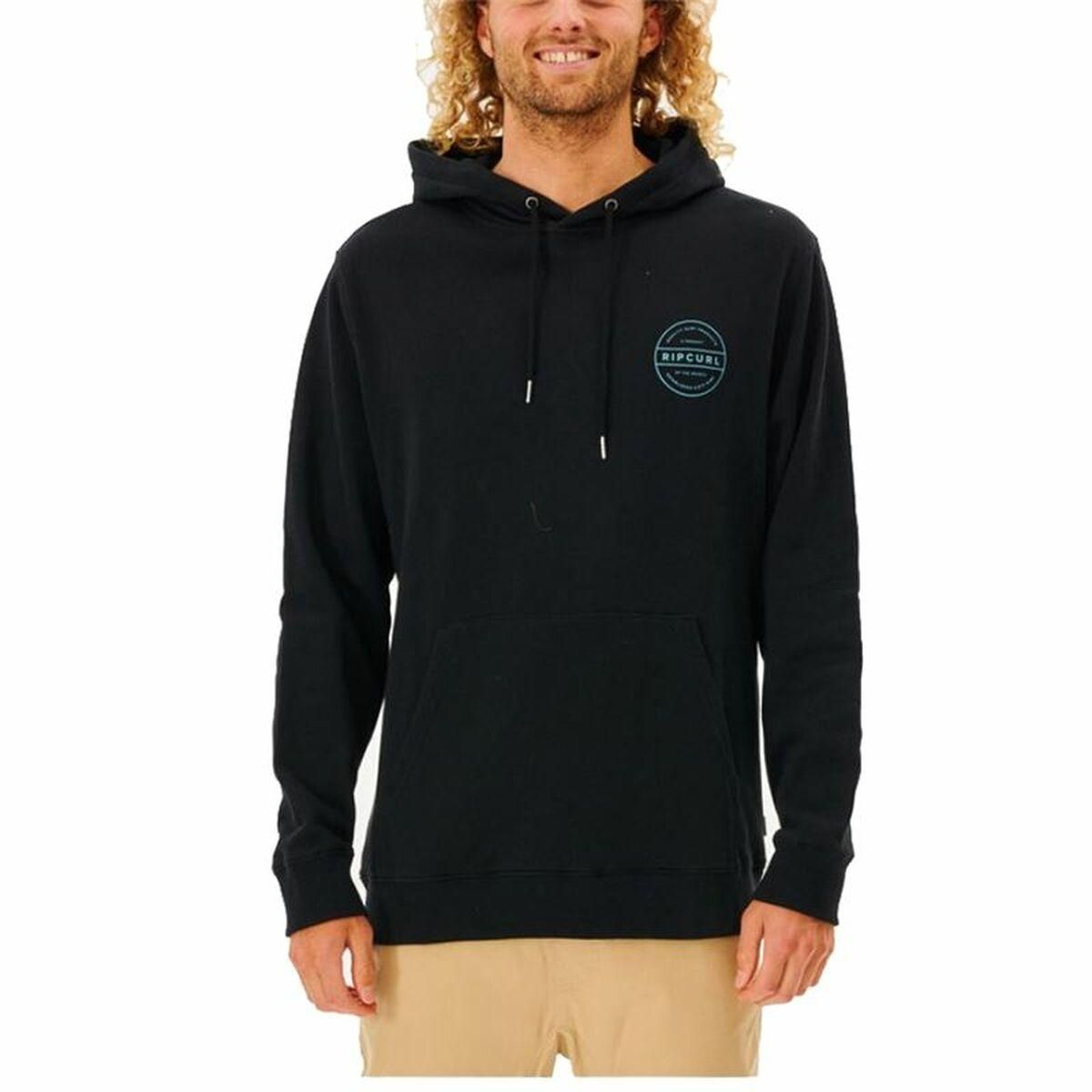 Hættetrøje til Mænd Rip Curl Re Entry Sort 2XL