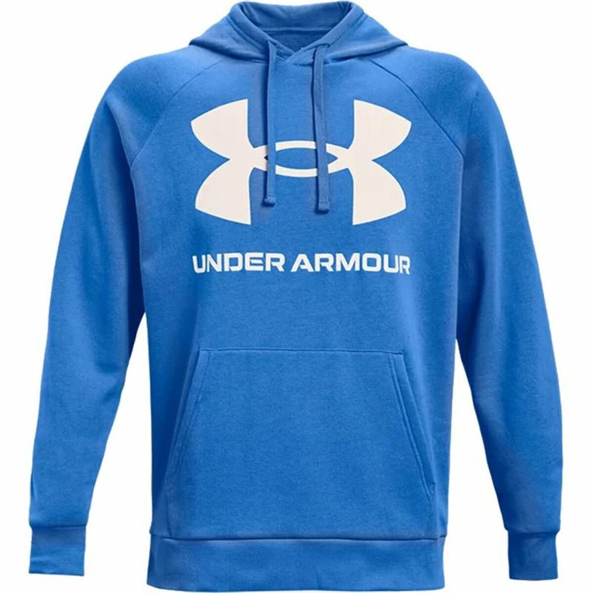 Hættetrøje til Mænd Under Armour Rival Big Logo Blå L