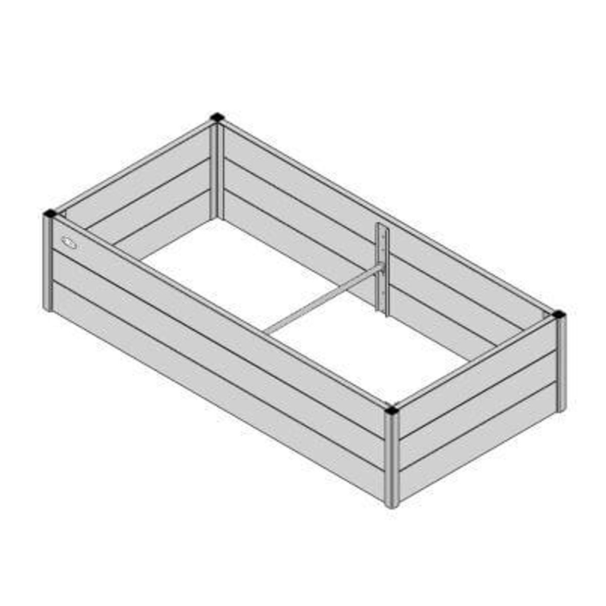 Højbed Classic - Grå 90x90xH28