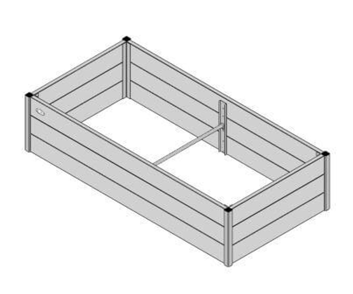 Højbed Classic - Grå 90x90xH56