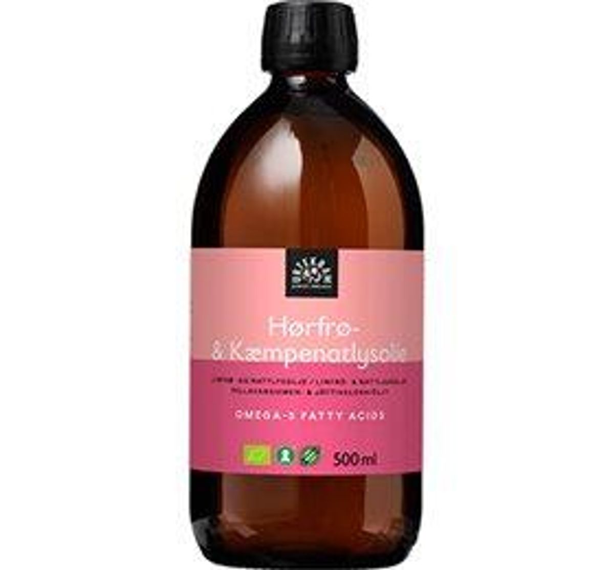 Hørfrø- & kæmpenatlysolie Økologisk - 500 ml.