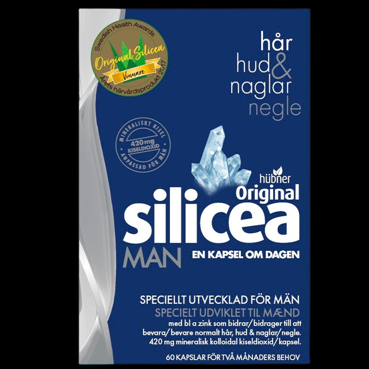 Hübner Original Silicea MAN hud, hår & negle (60 stk)