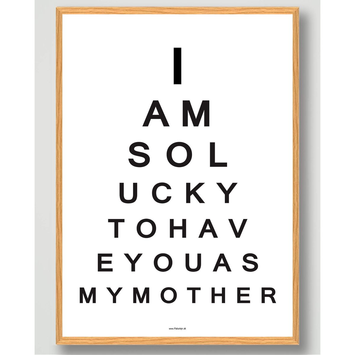 I am so lucky to have... (mom) - plakat (Størrelse: L - 50x70cm (B2))