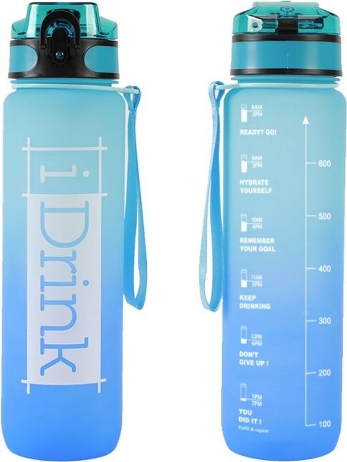 I-drink - Tritan Bottle - 1000 Ml. Light Blue And Blue