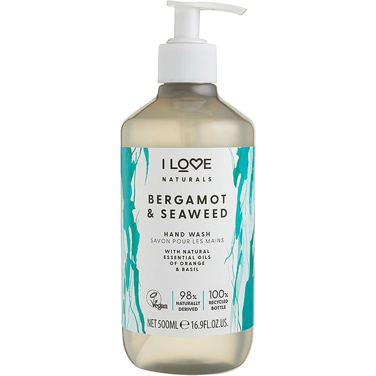 I love naturals hand wash bergamot & seaweed 500ml