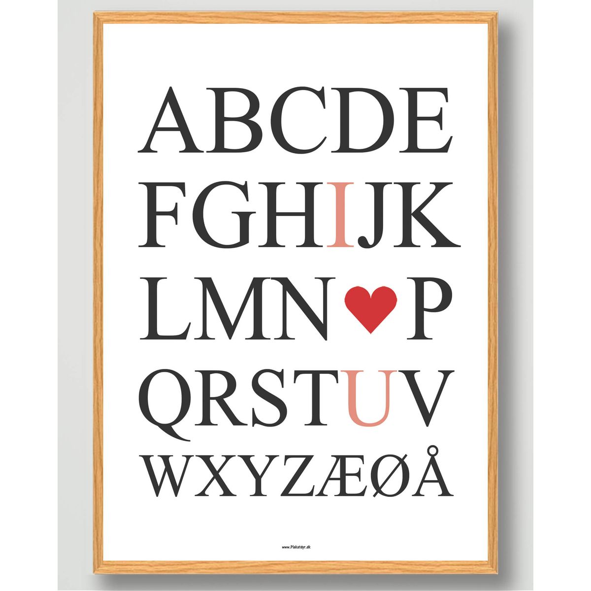 I love U - plakat (Størrelse: L - 50x70cm (B2))