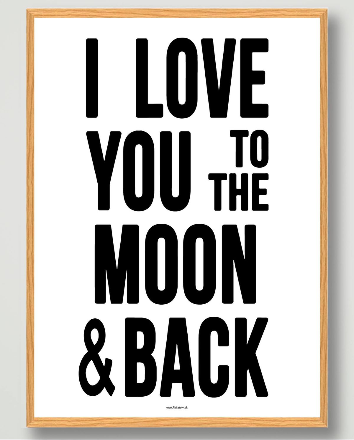 I love you to the moon... - plakat (Størrelse: L - 50x70cm (B2))