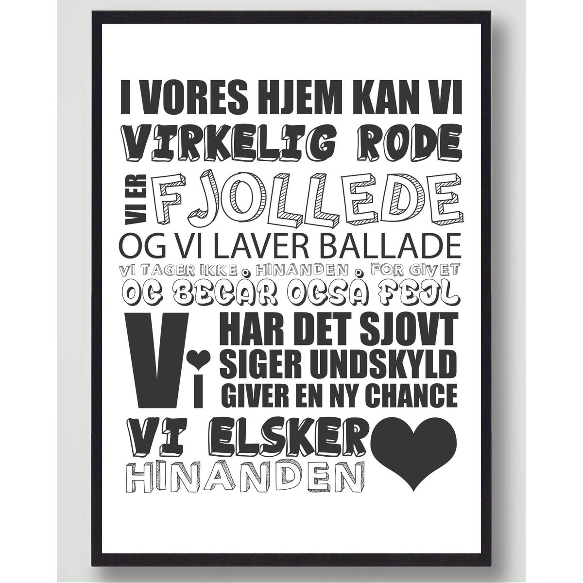 I vores hjem kan vi - plakat (Størrelse: L - 50x70cm (B2))