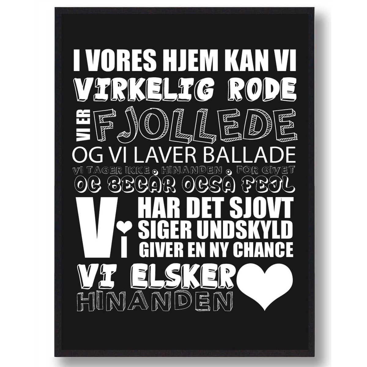 I vores hjem kan vi... - plakat (Størrelse: L - 50x70cm (B2))