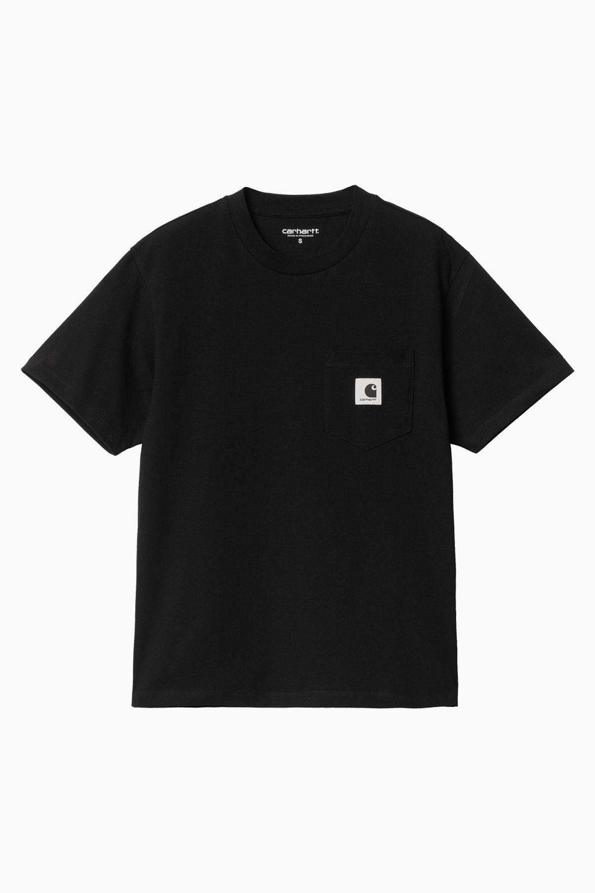 I032215 W' S/S Pocket T-shirt - Black - Carhartt WIP - Sort XS